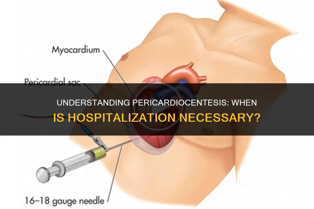 am i hospitalized with a periocardiocentisis