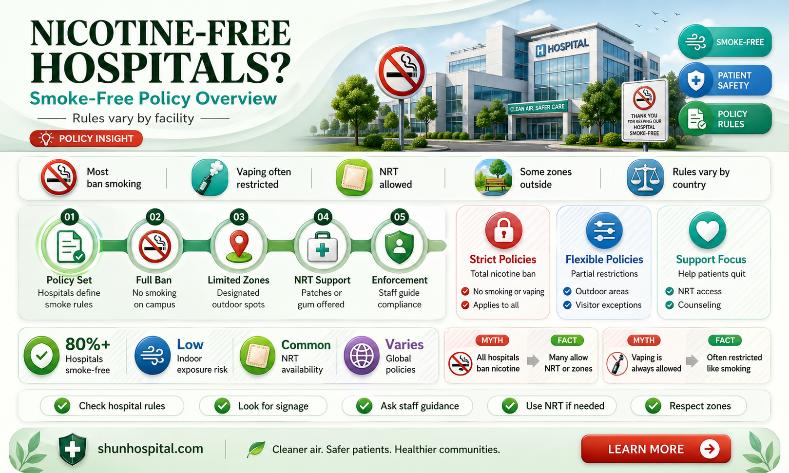 are all hospitals nicotine free