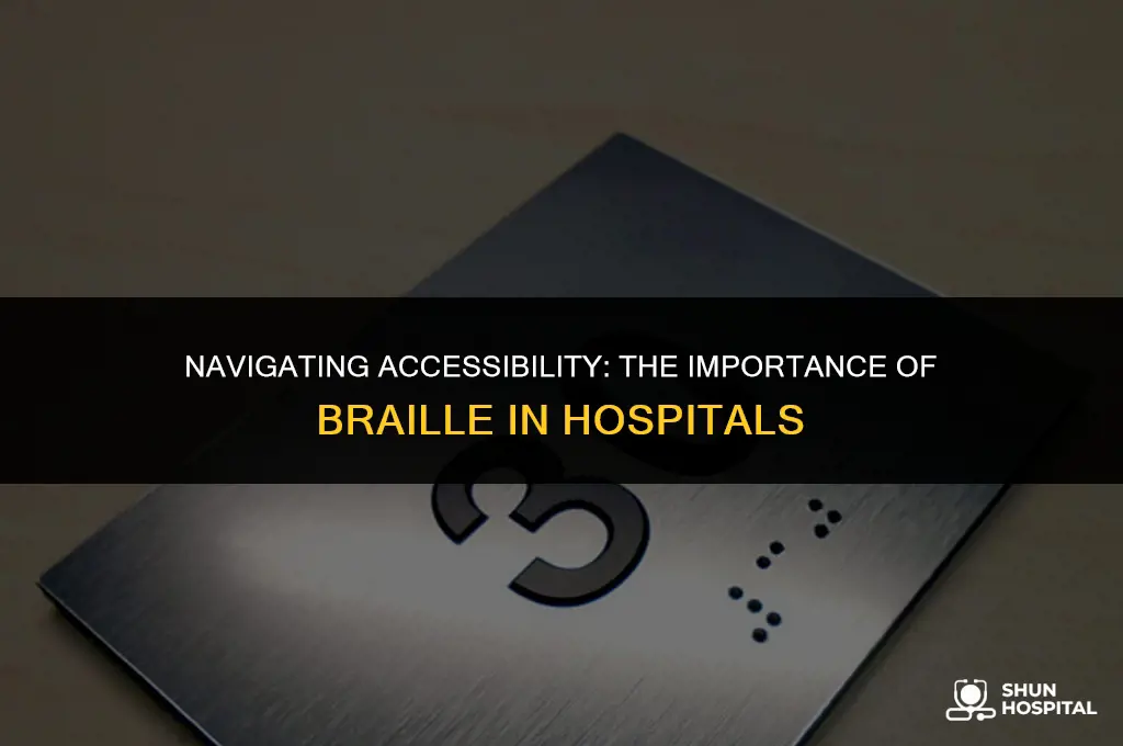 are braile signs required throughout hospital