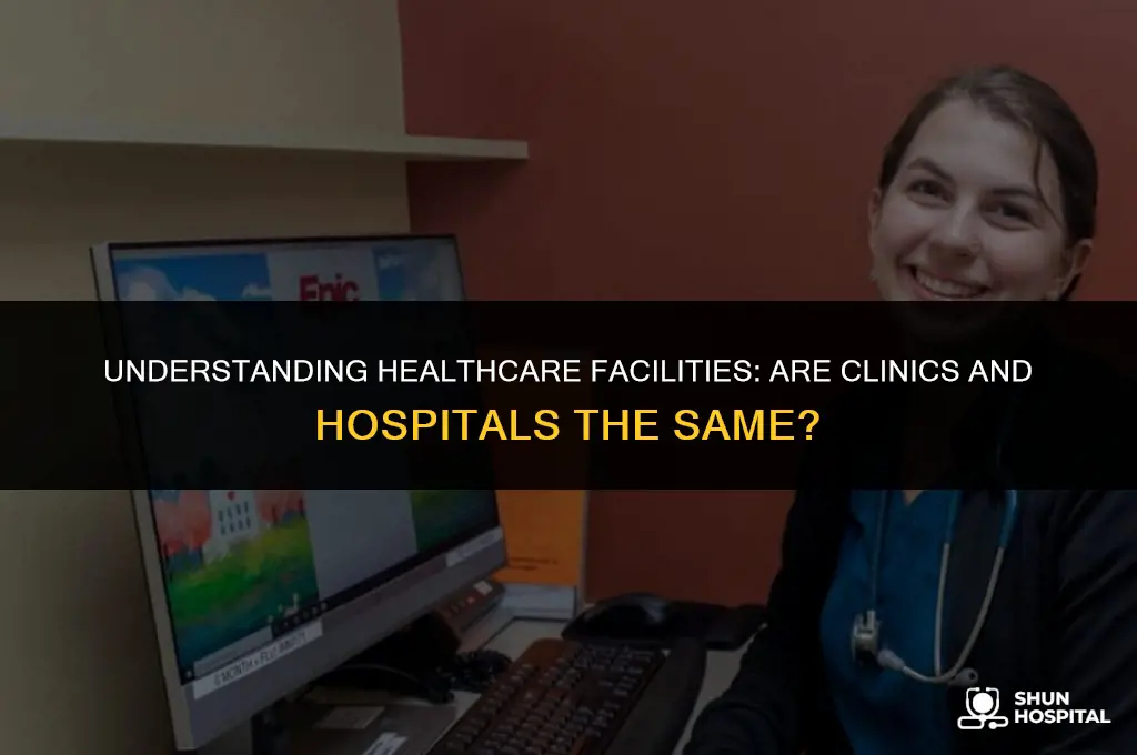 are clinics and hospitals the same