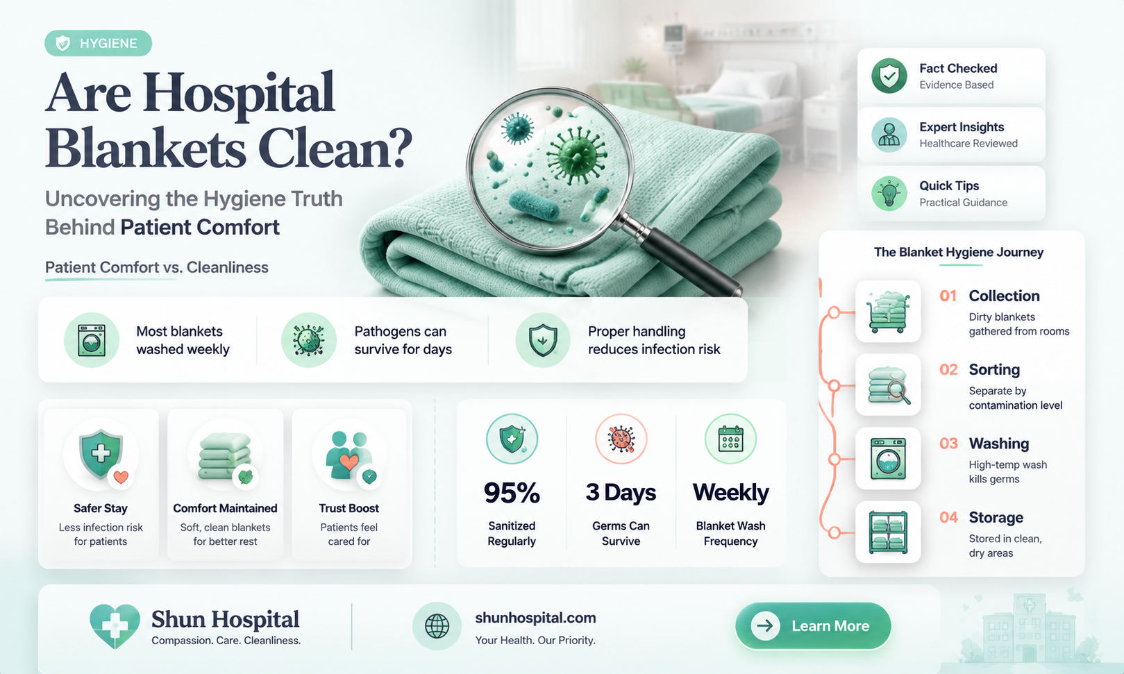are hospital blankets clean