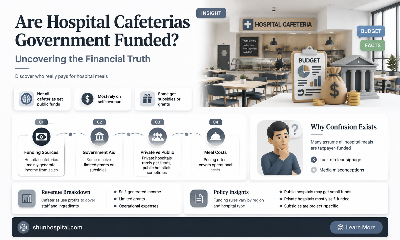 are hospital cafeterias government funded