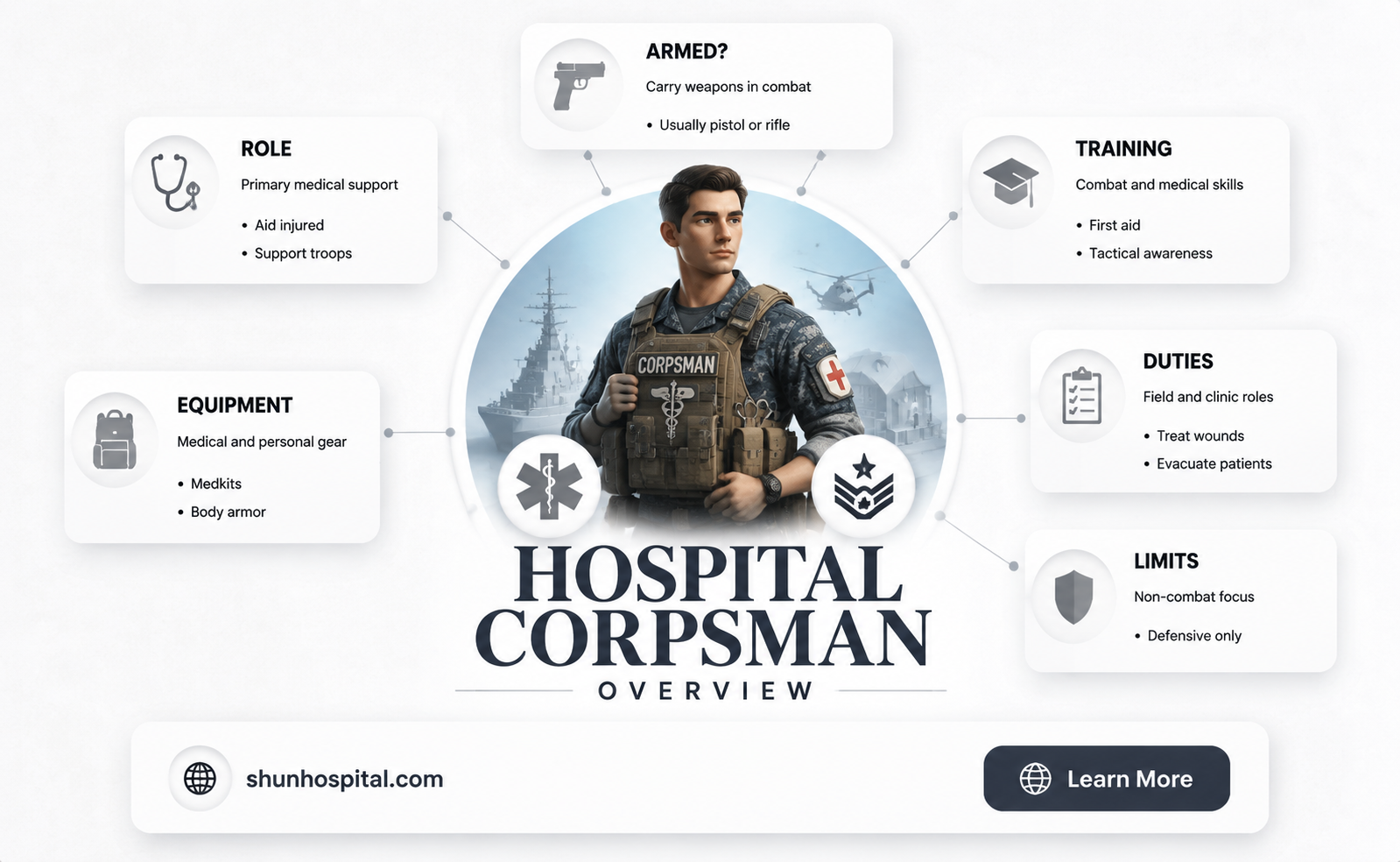 are hospital corpsman armed