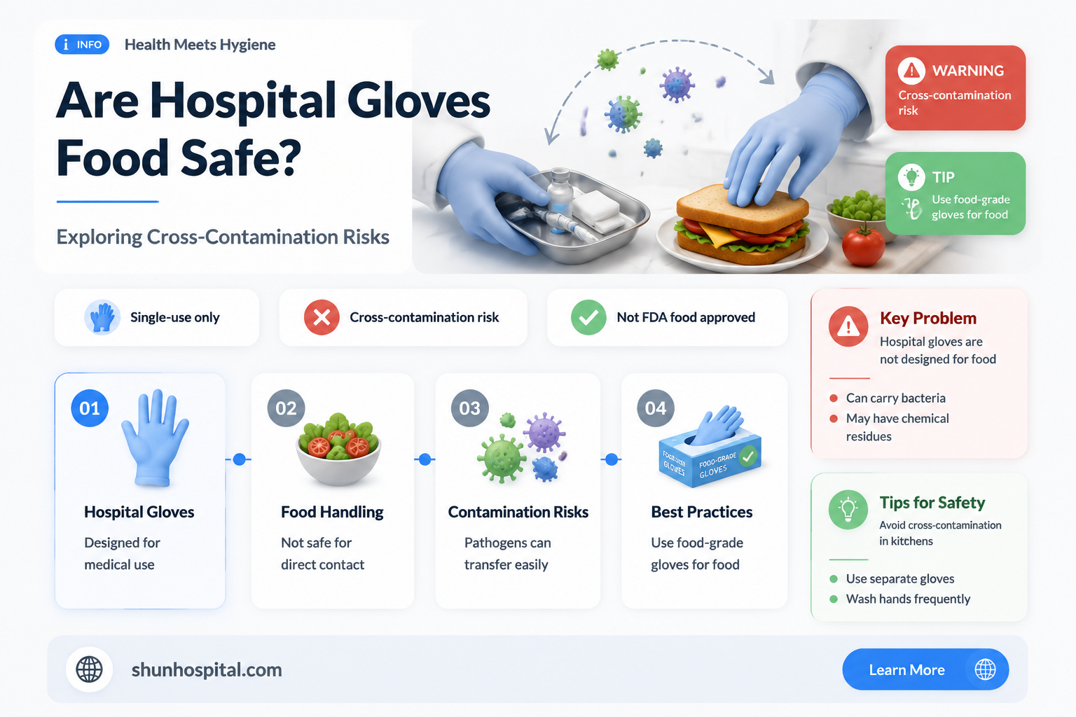 are hospital gloves food safe