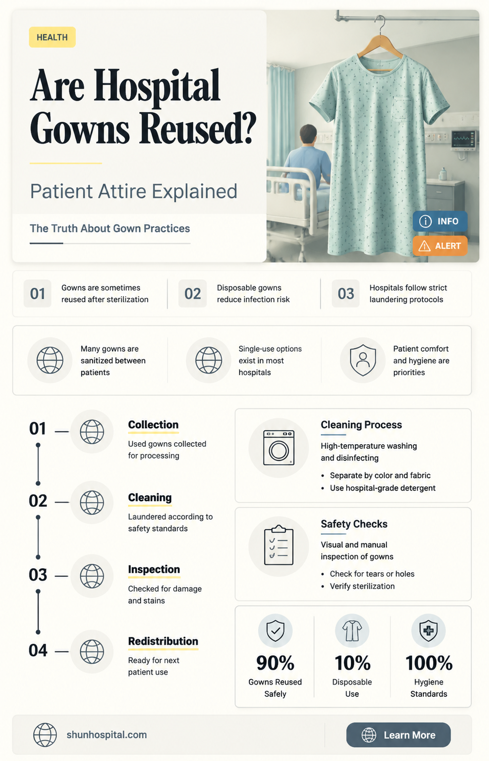 are hospital gowns reused