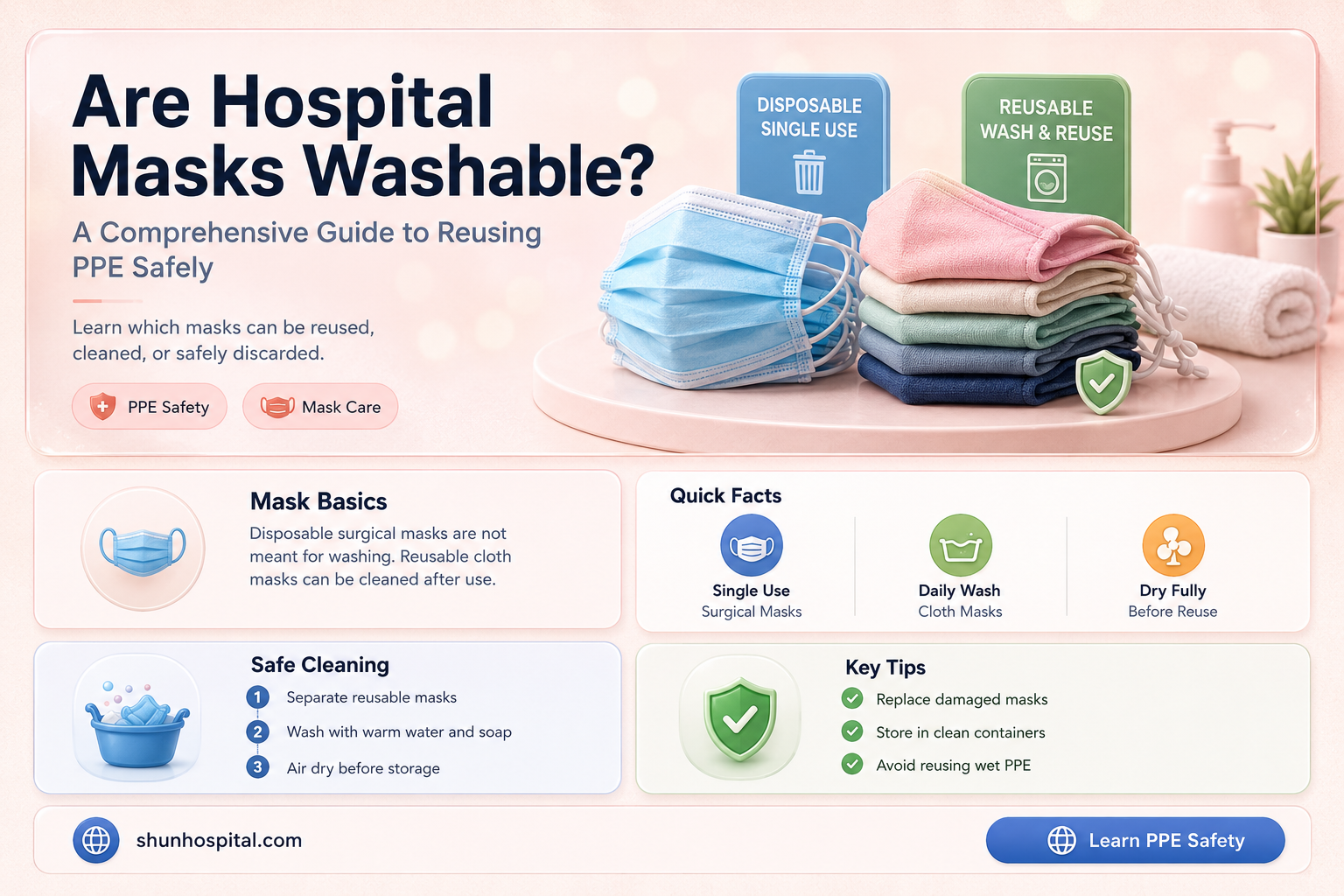 are hospital masks washable