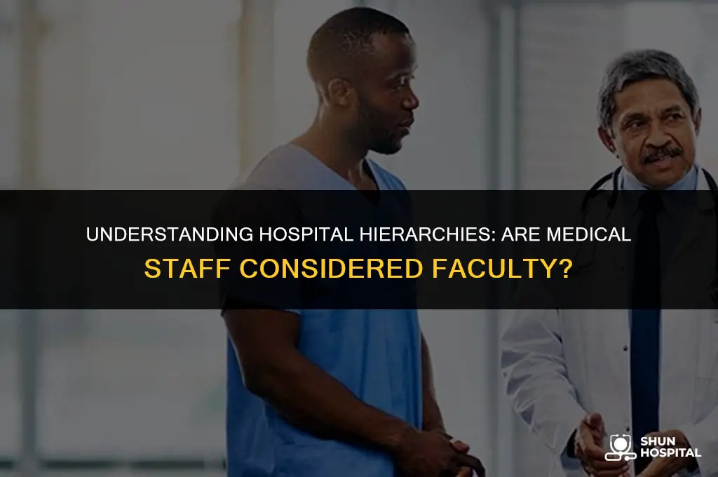 are hospital medical staff called faculty