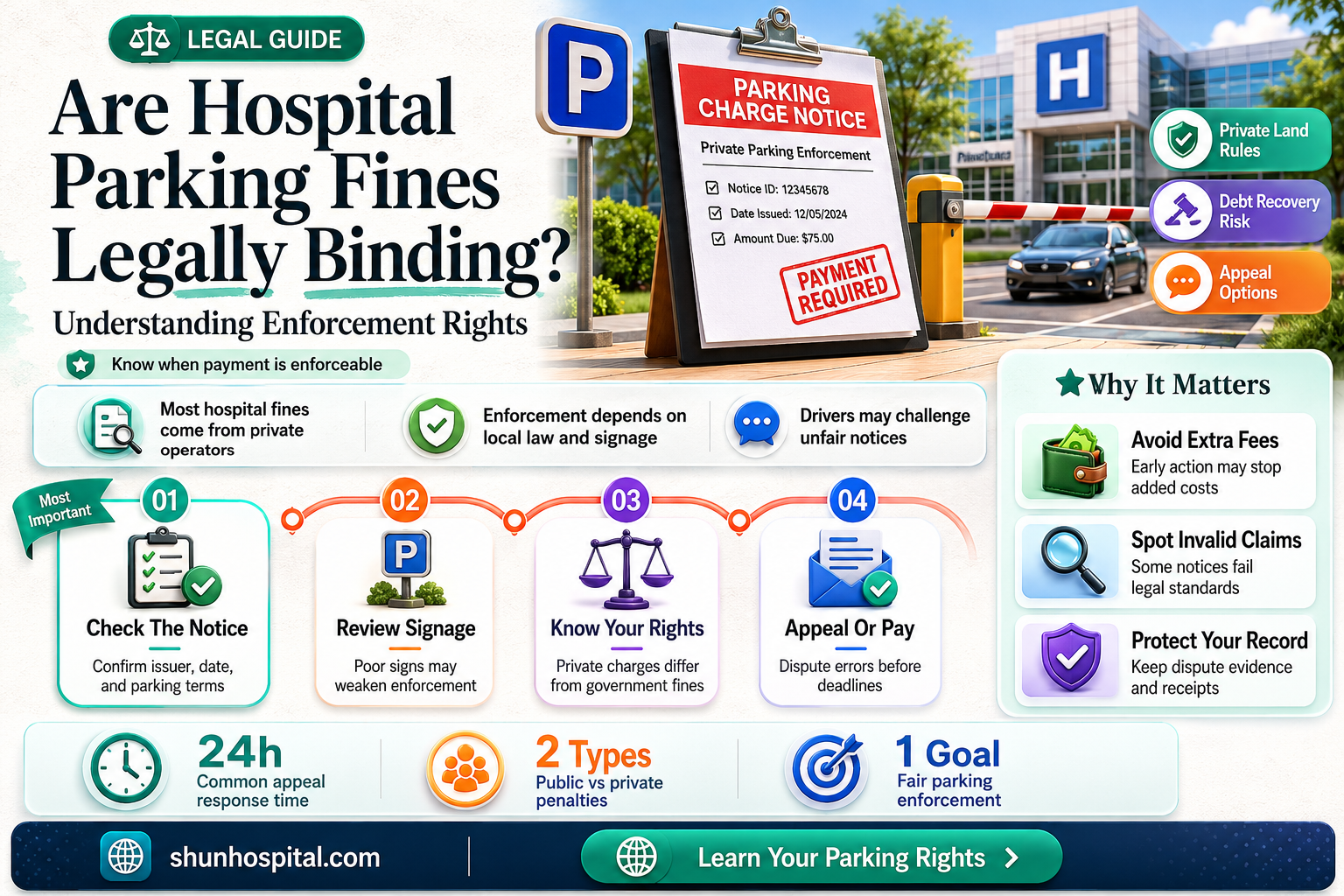 are hospital parking fines enforceable