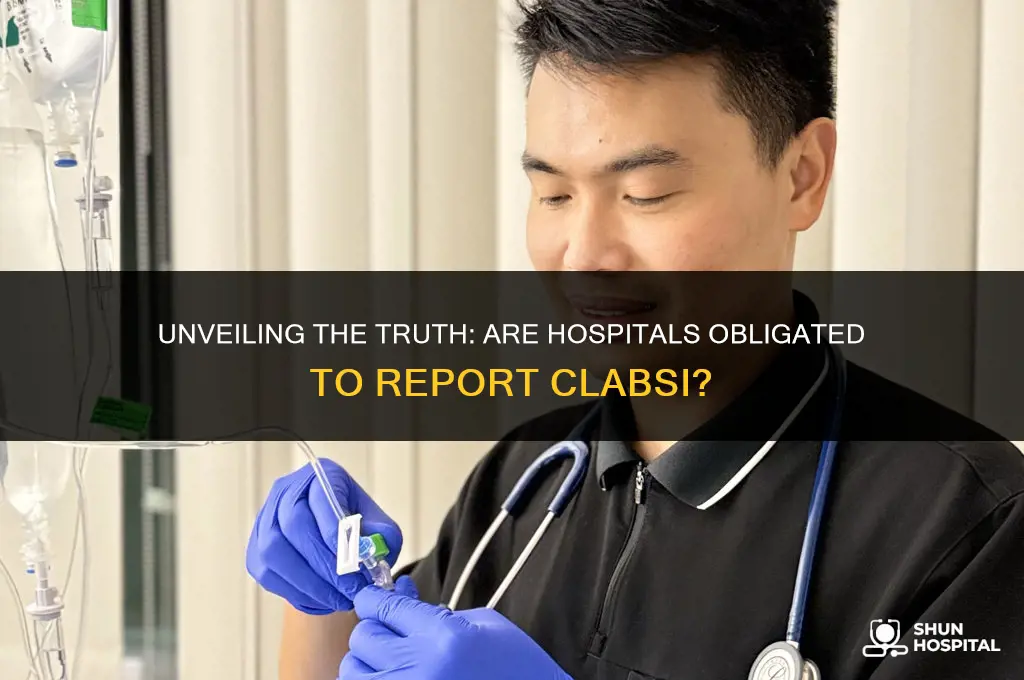 are hospital required to reprto clabsi