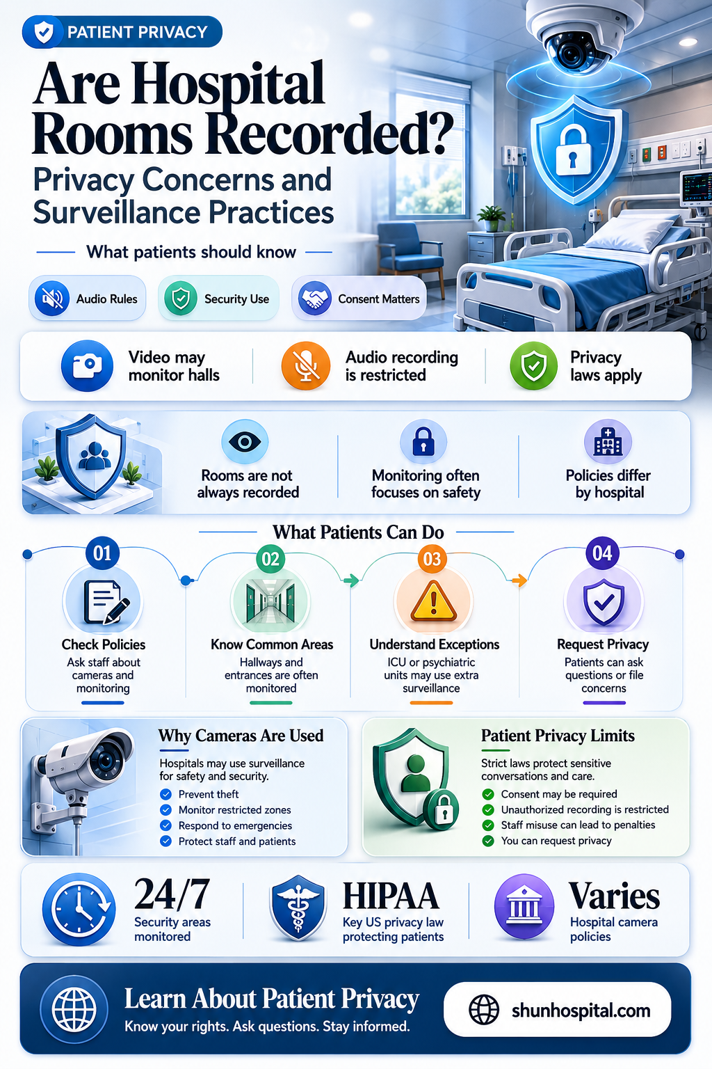 are hospital rooms recorded