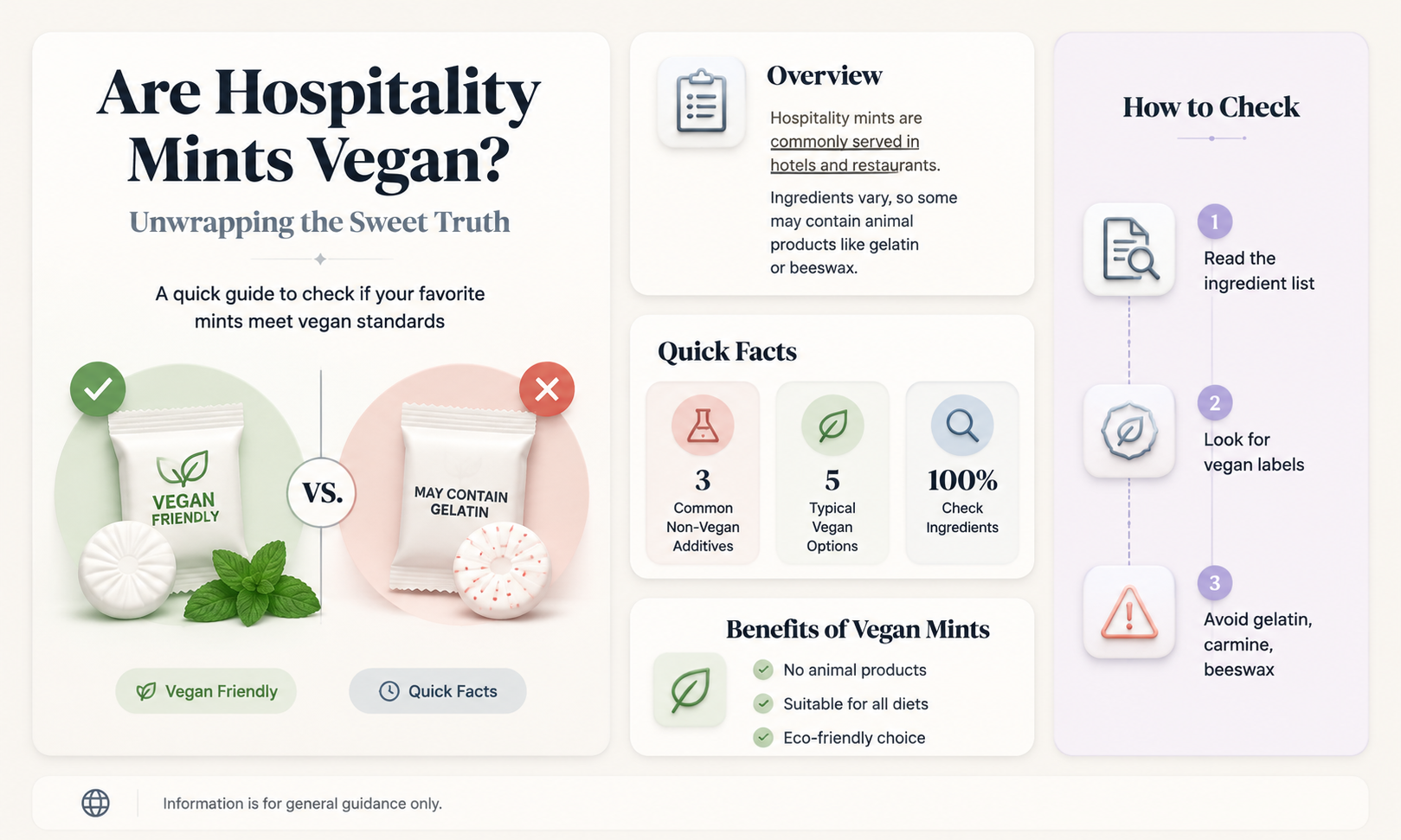 are hospitality mints vegan