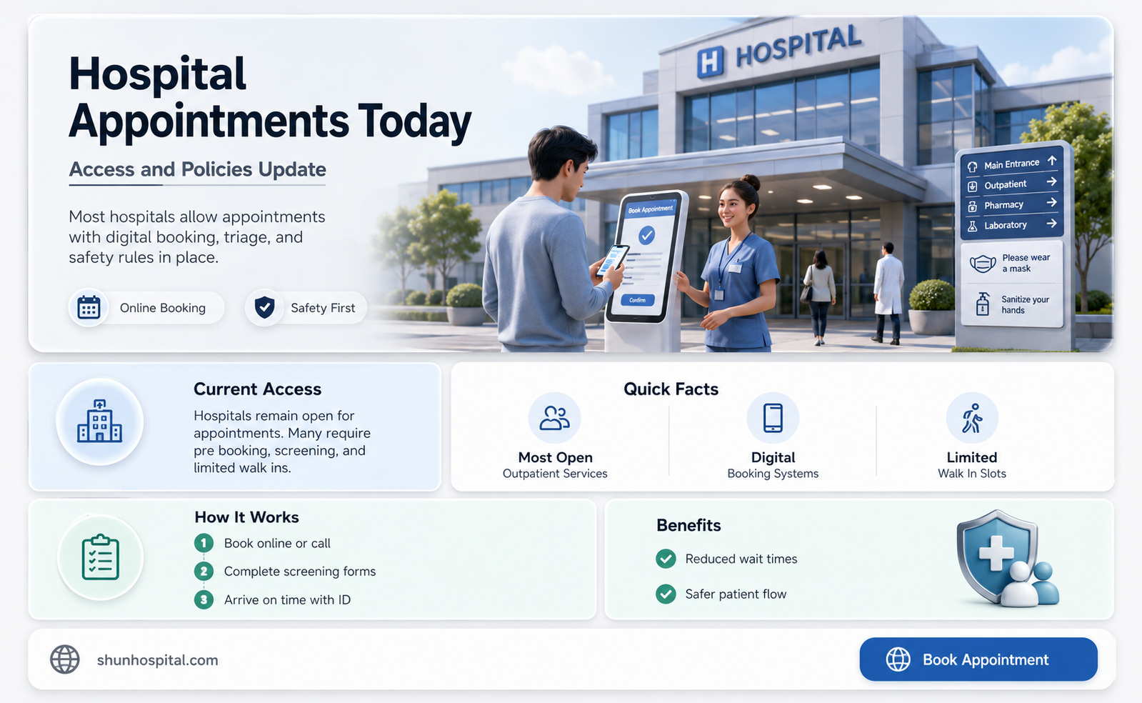 are hospitals allowing appointments