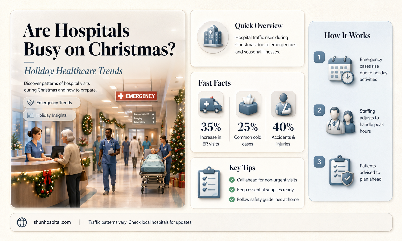 are hospitals busy on christmas
