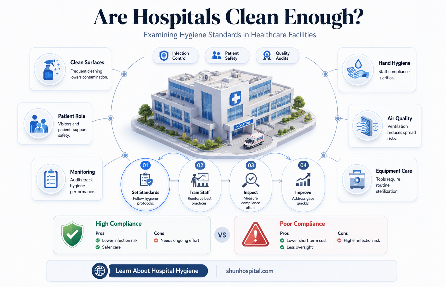 are hospitals clean enough