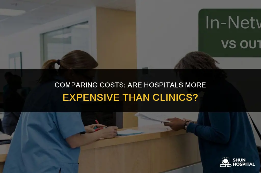 are hospitals more expensive than clinics