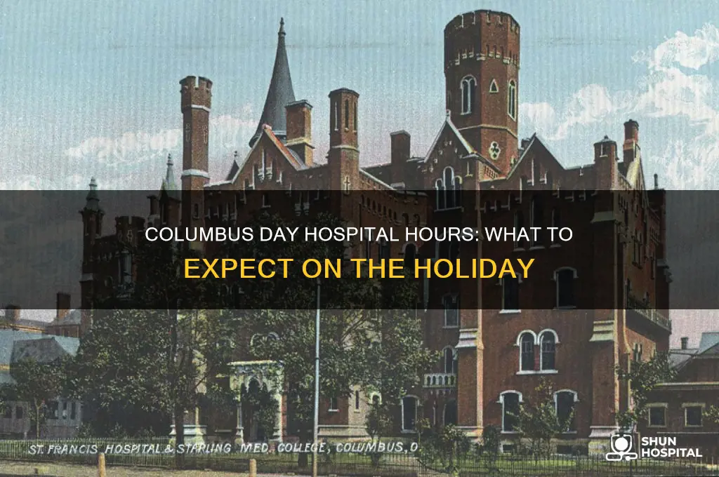 are hospitals open columbus day