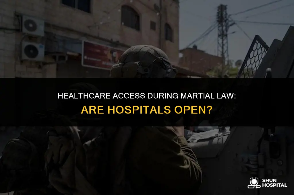 are hospitals open during martial law