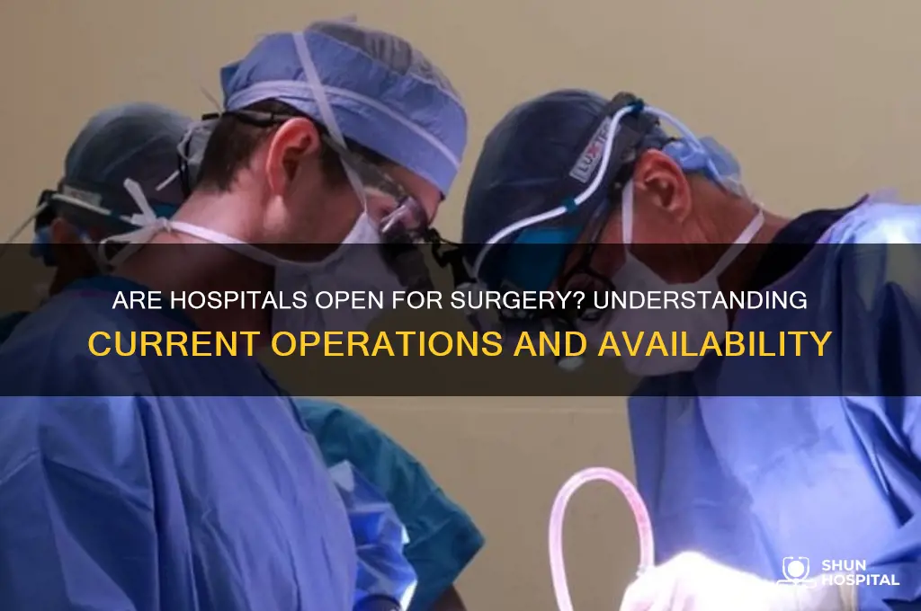 are hospitals open for surgery
