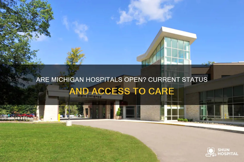 are hospitals open in michigan
