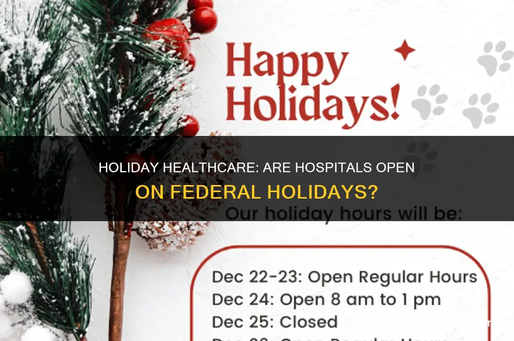 are hospitals open on federal holidays