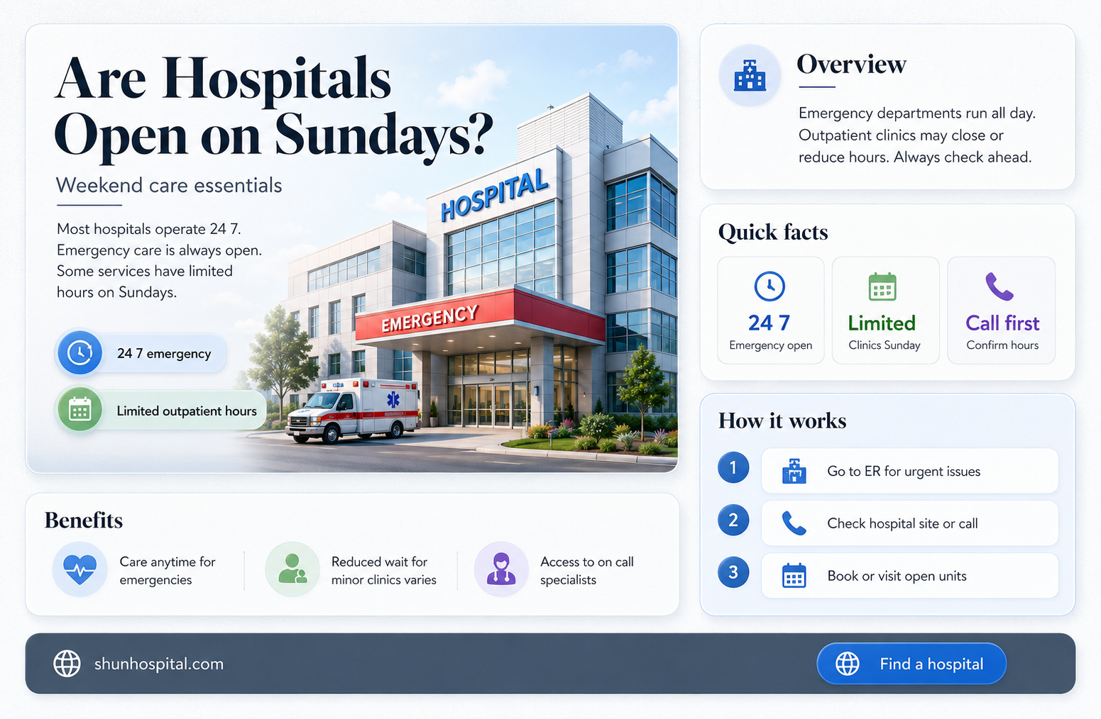 are hospital open on sunday