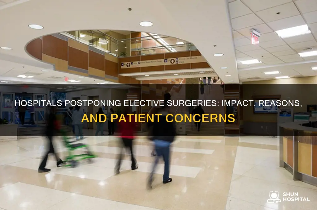 are hospitals postponing elective surgeries