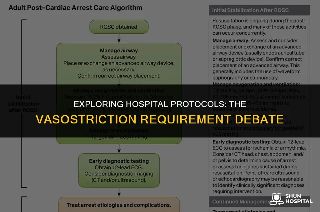 are hospitals required to have vasostrict