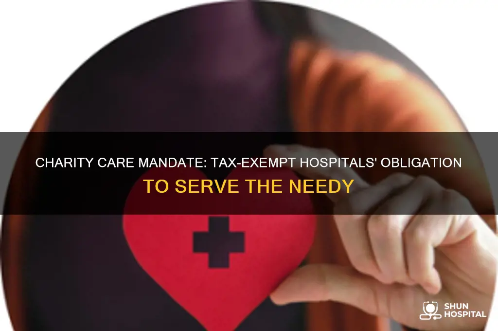 are hospitals required to provide charity care for tax-exempt status