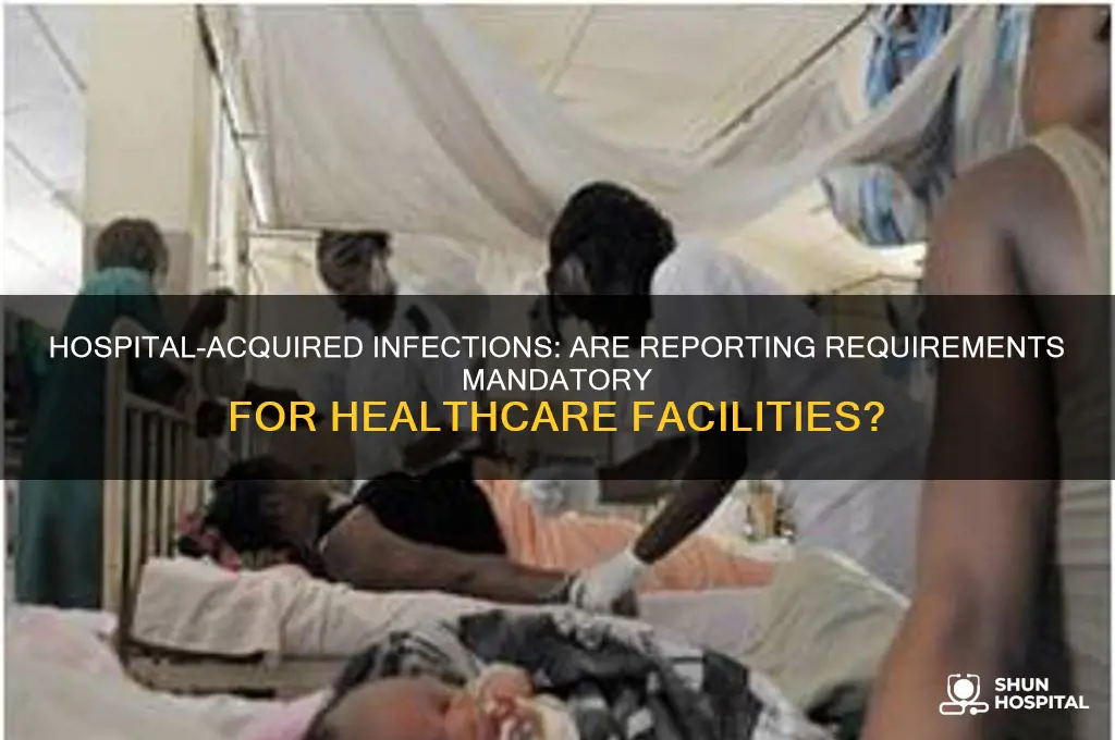 are hospitals required to report their hospital acquired infections