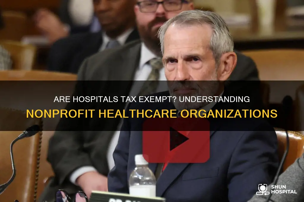 are hospitals tax exempt organizations