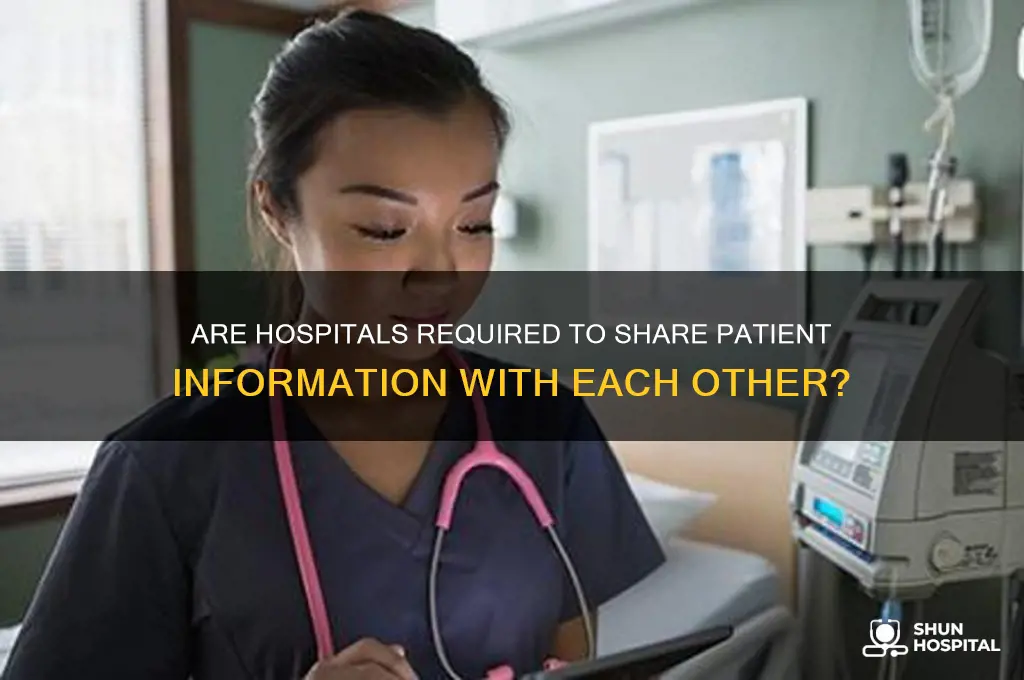 are hospotals reguired to share info with other hospitals