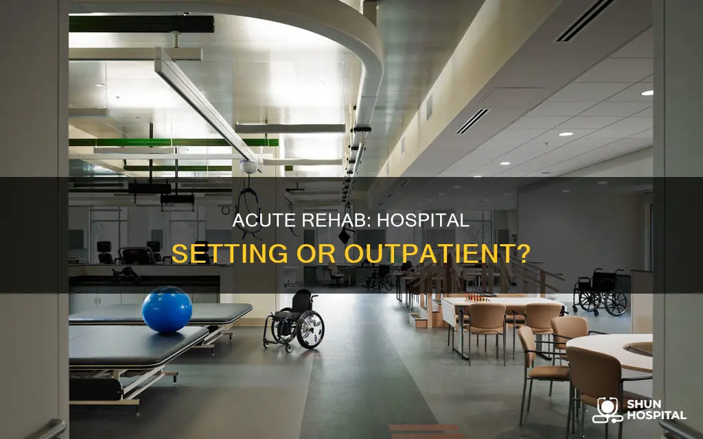 are most acute rehabs in hospital settings