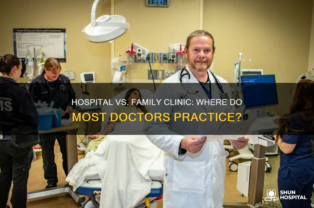 are most doctors in a hospital or family clinic