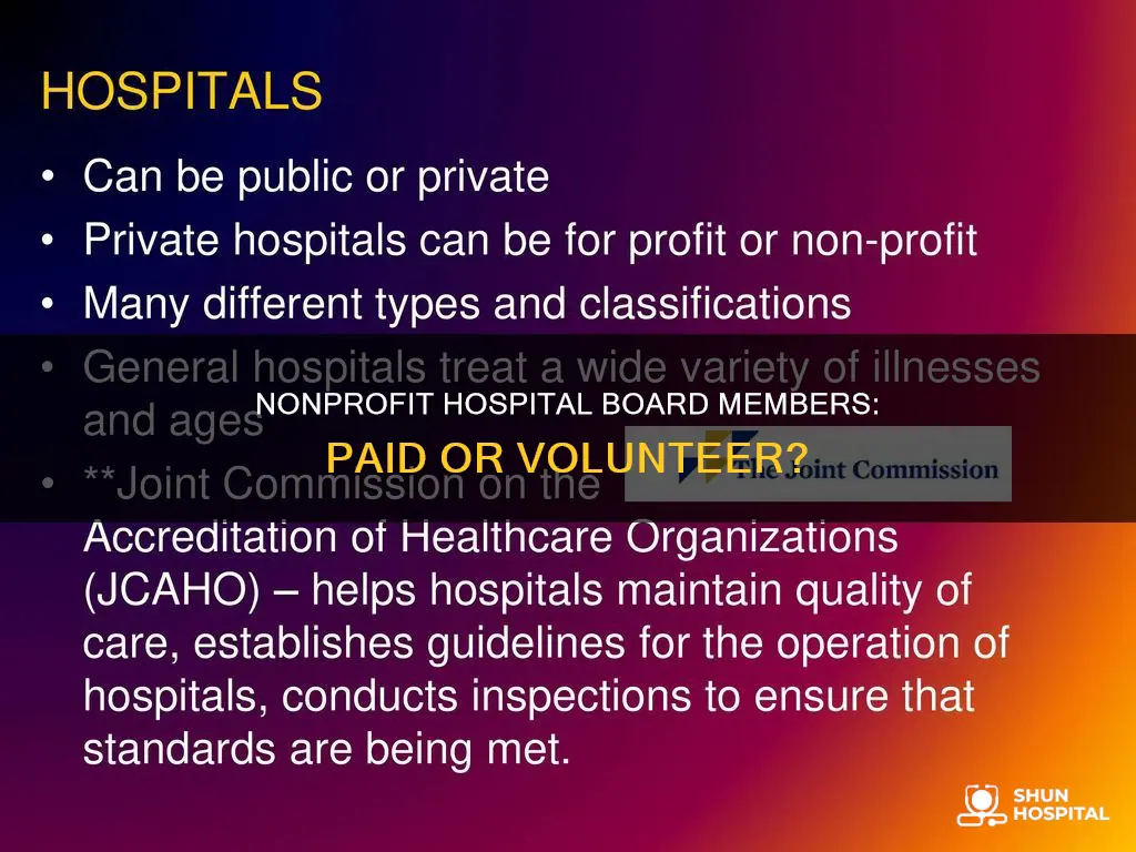 are non profit hospital board members paid