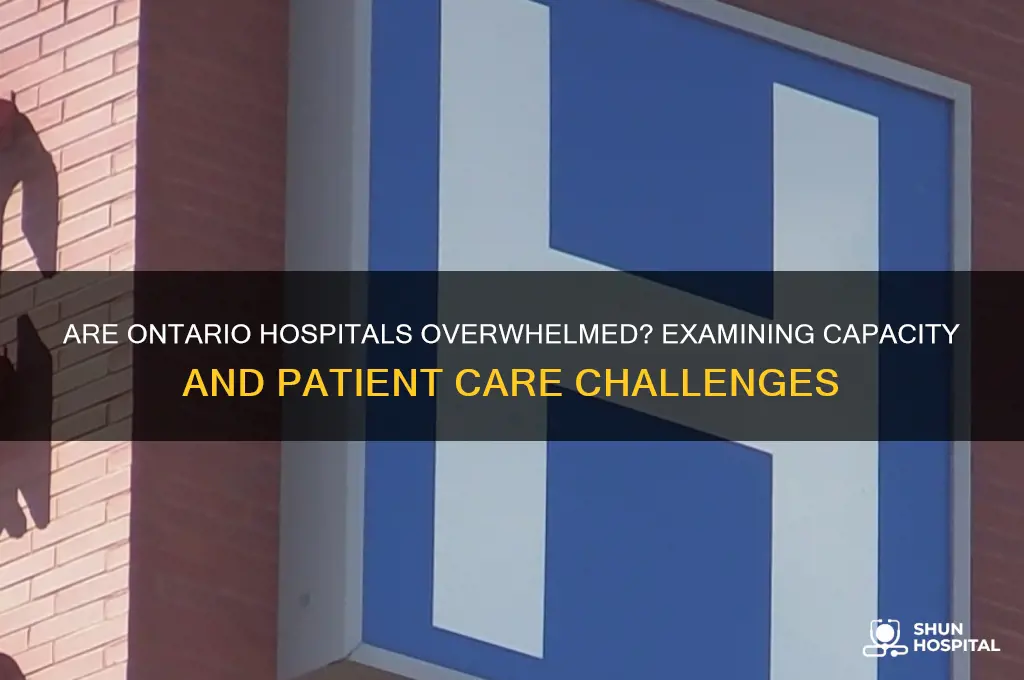 are ontario hospitals full