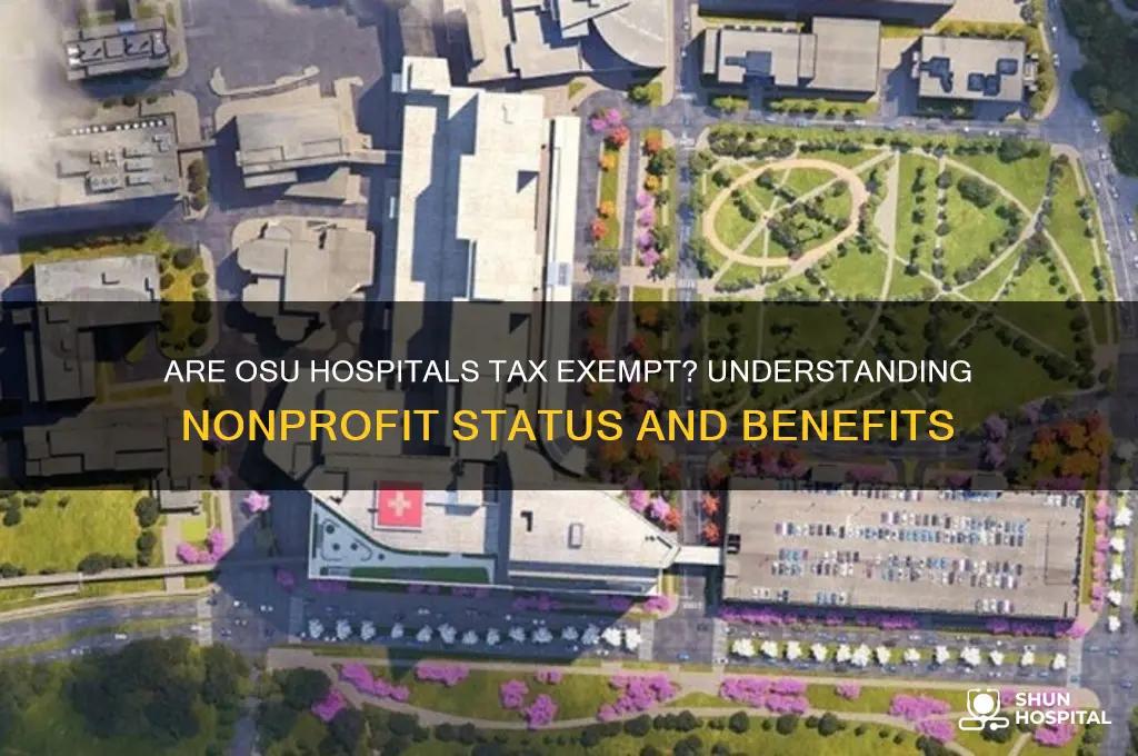 are osu hospitals tax exempt