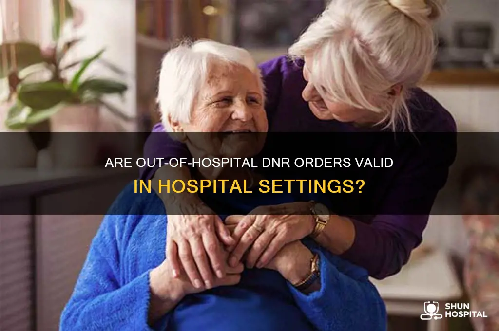are out of hospital dnr valid in the hospital