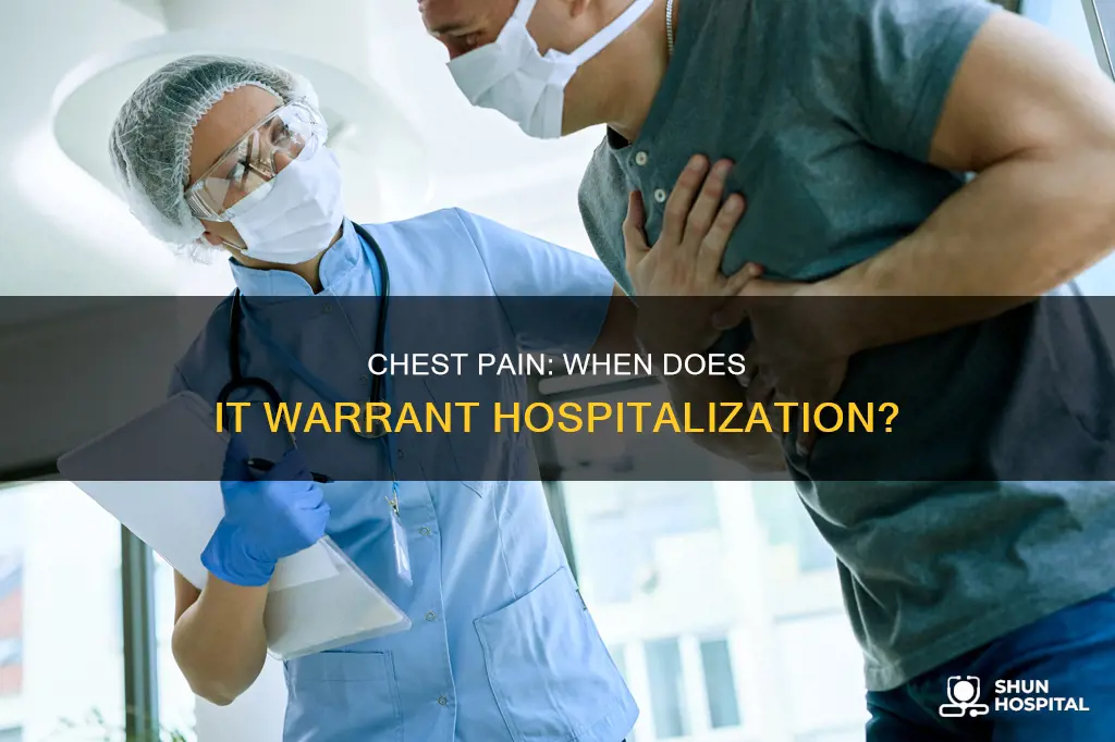 are people ever hospitalized for chest pain