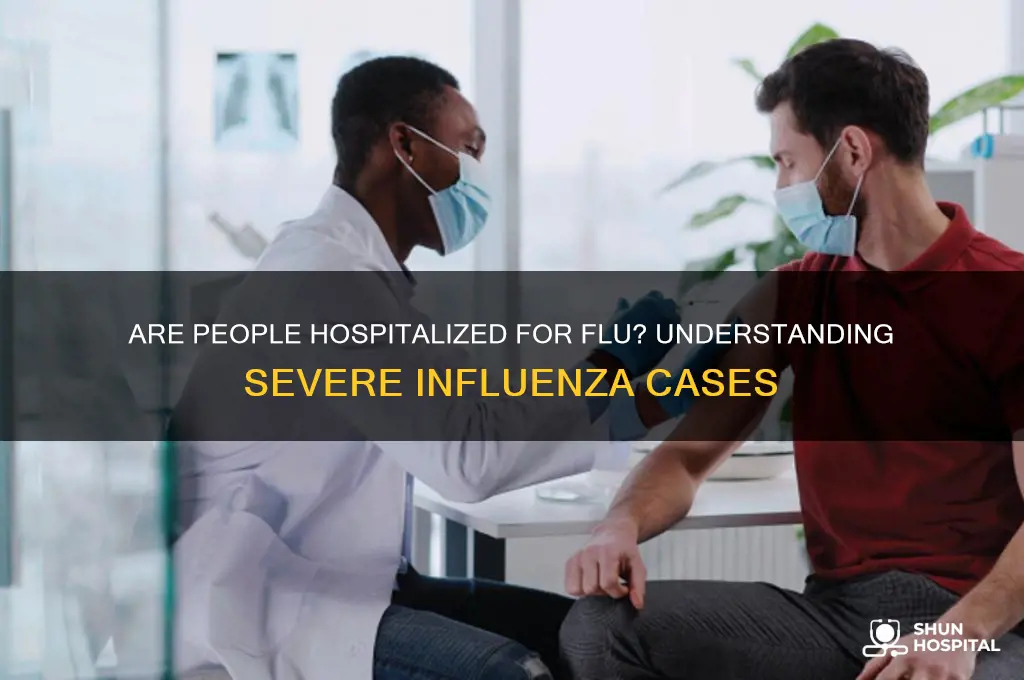 are people hospitalized for flu