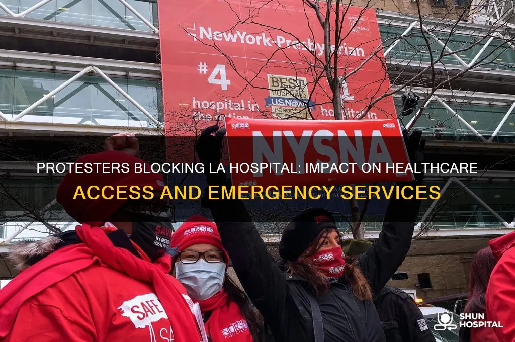 are protesters blocking la hospital