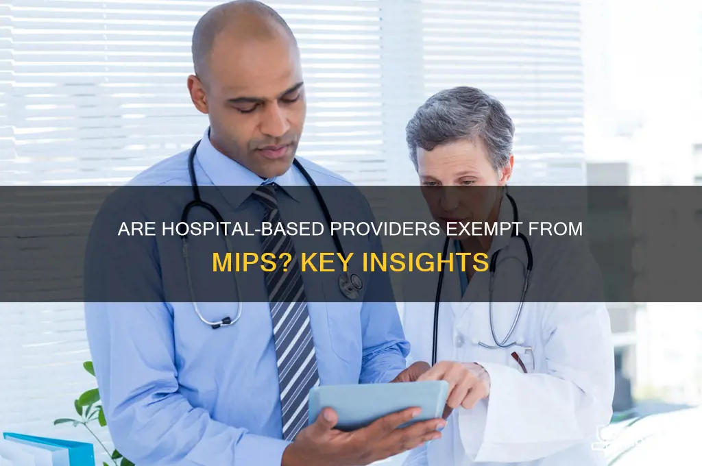 are provider that are hospital based exempt from mips