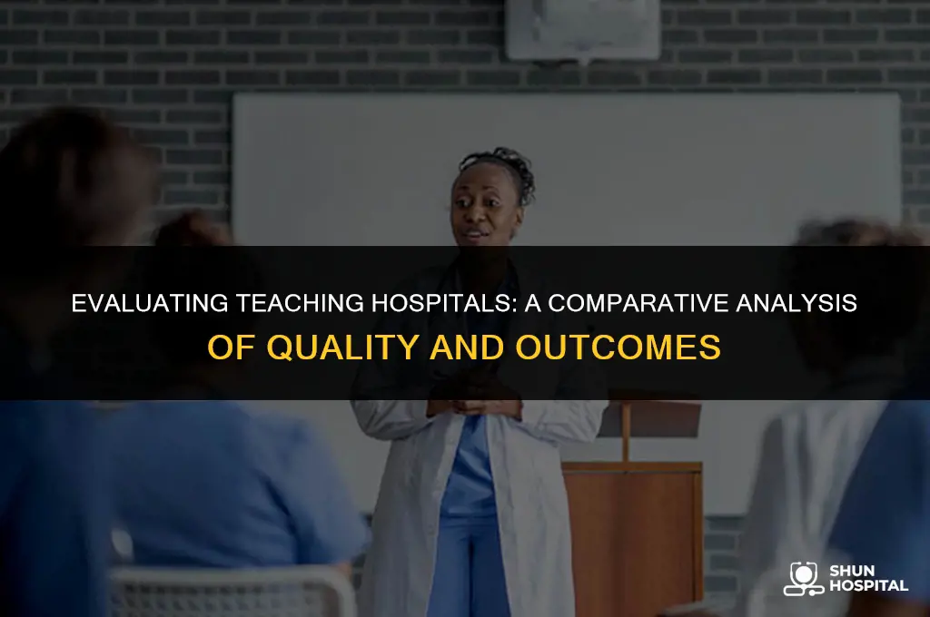 are teaching hospitals better or worse