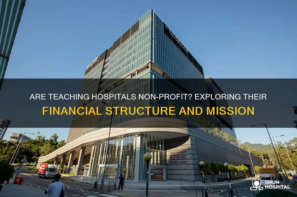 are teaching hospitals non profit