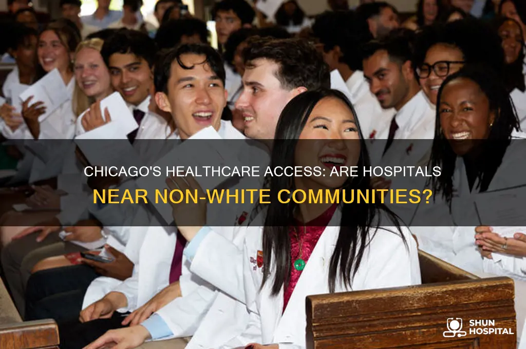 are there hospital near non-white locations in chicago