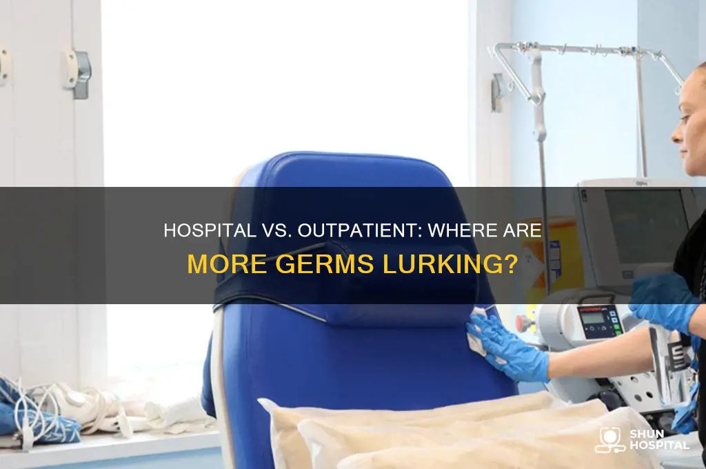 are there more germs in main hospital or outpatient center