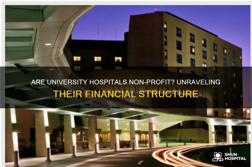 are university hospitals non profit