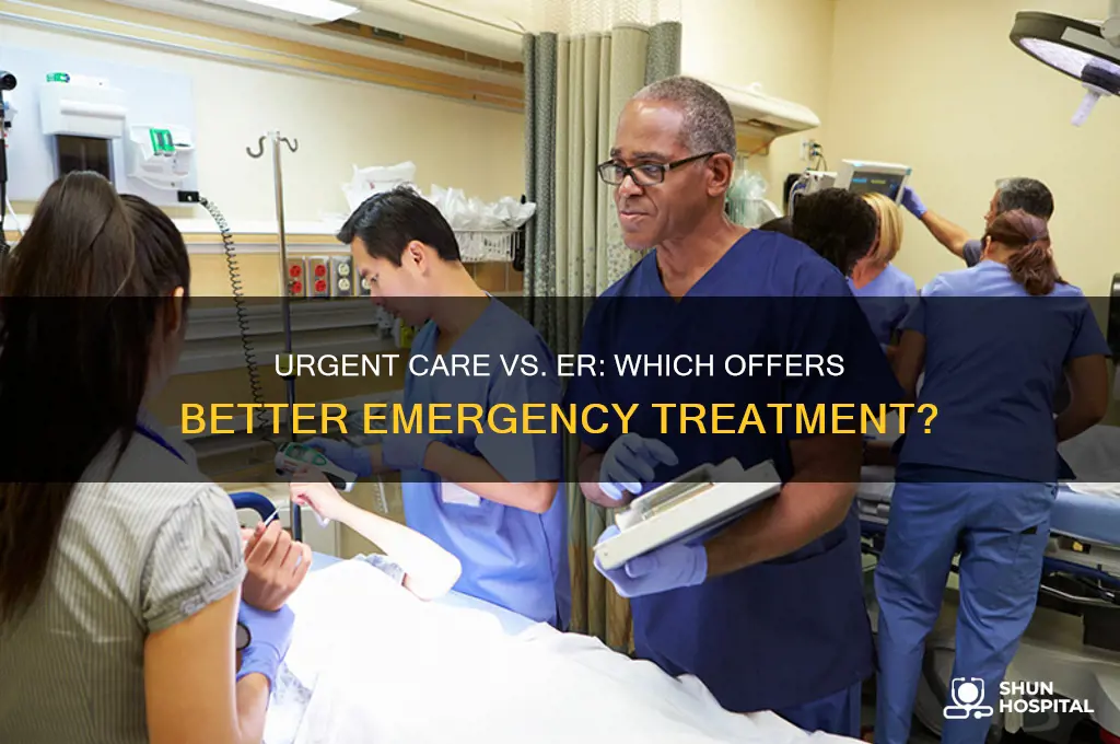 are urgent care clinics as good as hospital emergency rooms