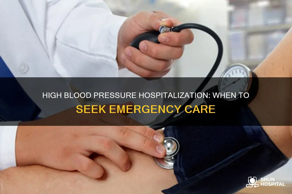 are you admitted to hospital with high blood pressure
