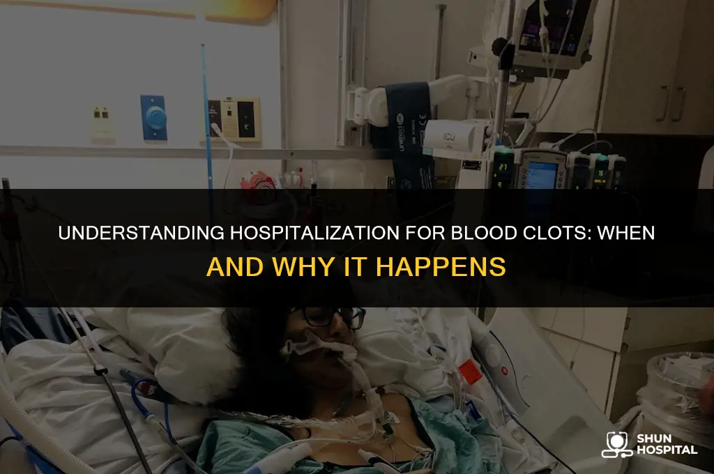 are you hospitalized for blood clots