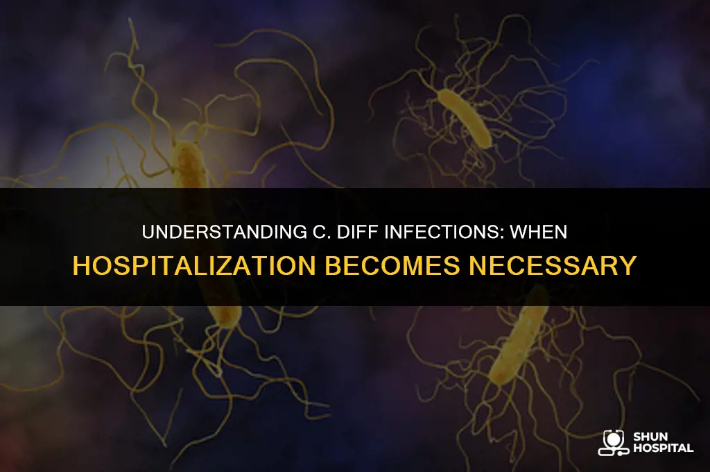 are you hospitalized for c diff